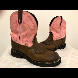 JUSTIN GYPSY BOOTS PINK